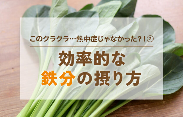 【このクラクラ…熱中症じゃない？②】効率的な鉄分の取り方